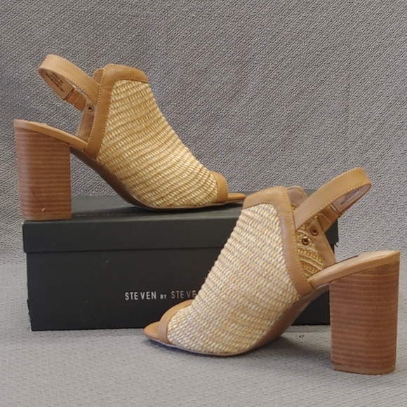 Steven Raffia Sweep Pump Natural Multi-9 - Picture 2 of 16